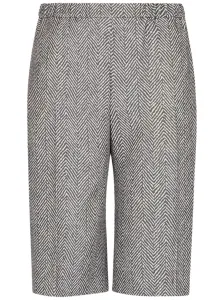 EMPORIO ARMANI - Elasticated-waistband Herringbone Shorts #1697035