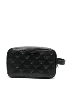 EMPORIO ARMANI - Allover Logo Leather Beauty-case #1775013