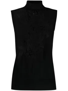 ERMANNO SCERVINO - Embroidered Wool Sleeveless Top #1645885