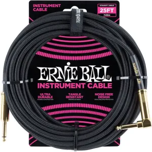 Ernie Ball P06058 Black 7,5 m Straight - Angled