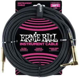 Ernie Ball P06086-EB Black 5,5 m Straight - Angled