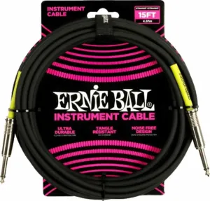 Ernie Ball PVC Straight Straight Inst Cable Black 4,6 m Straight - Straight