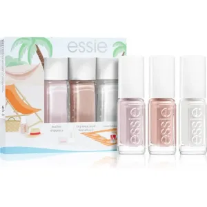 essie mini triopack summer nail polish set ballet slippers, topless and barefoot, marshmallow shade #289379