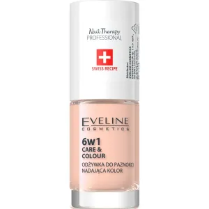 Eveline Cosmetics Nail Therapy Care & Colour nail conditioner 6-in-1 shade Nude 5 ml