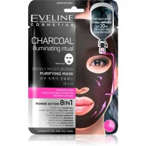 Eveline Cosmetics Charcoal Illuminating Ritual super hydrating cleansing sheet mask #245877