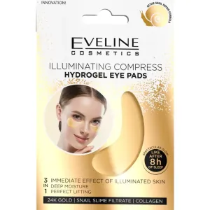 Eveline Cosmetics Gold Illuminating Compress hydrogel eye mask with snail extract 2 pc