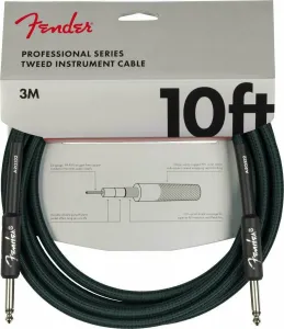 Fender Limited Edition Professional Series Tweed Cable 10' Green 3 m Straight - Straight