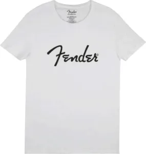 Fender T-Shirt Spaghetti Logo White L #12640