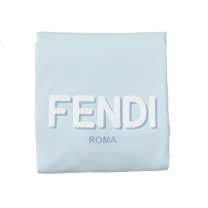 Fendi Baby Unisex Coperta Stretch Jersey Blanket Blue ONE Size