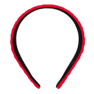 Fendi Girls FF Embossed Logo Headband Red ONE Size