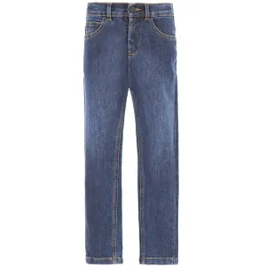 Fendi Boys Classic Logo Denim Jeans Blue 6Y