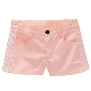 Fendi Girls Ff Tape Shorts Pink 12Y