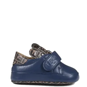 Fendi Baby Unisex Teddy & FF Print Sneakers III Navy #1765280