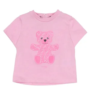 Fendi Baby Unisex Teddy Bear T-shirt Blue 18M #1765244