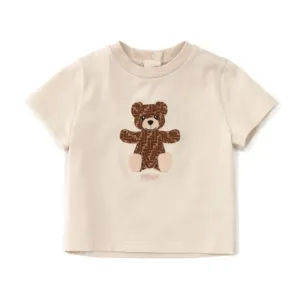 Fendi Baby Unisex T-shirt Jersey Stretch Beige 18M