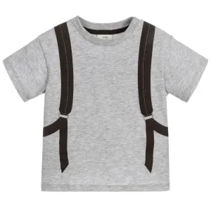 Fendi Boys Backpack T-shirt Grey 14 Years