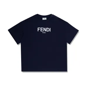 Fendi Boys T-shirt Logo Navy 10Y
