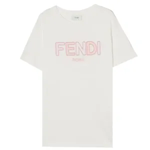 Fendi Girls Logo T-shirt White 4Y