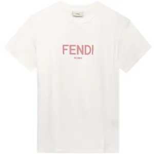 Fendi Girls Logo T-shirt White 4Y
