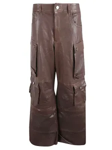 FERMAS.CLUB - Leather Cargo Pants
