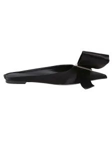 FERRAGAMO - Maxi Bow Leather Slippers #1704082