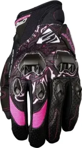 Five Stunt Evo Woman Flower Pink XL Motorcycle Gloves