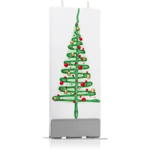 Flatyz Holiday Green Christmas Tree decorative candle 6x15 cm