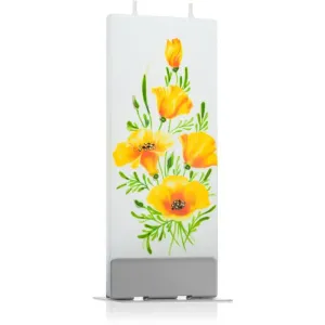 Flatyz Nature Yellow Hibiscus decorative candle 6x15 cm