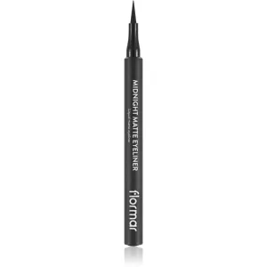 flormar Midnight Matte Eyeliner eyeliner with felt tip with matt effect shade 01 Black 1,2 ml