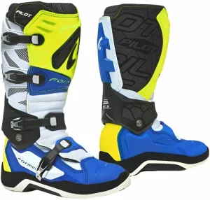 Forma Boots Pilot Yellow Fluo/White/Blue 39 Motorcycle Boots