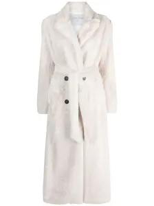 FORTE FORTE - Faux Fur Double-breasted Coat #1711812