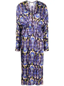 FORTE FORTE - Printed Satin Midi Dress #1657200