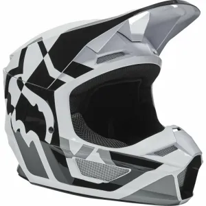 FOX Youth V1 Lux Helmet Black/White YM Helmet