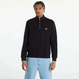 FRED PERRY Half Zip Sweatshirt Black #1400058