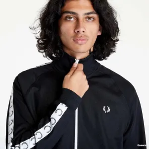FRED PERRY Taped Track Jacket Black #1400095