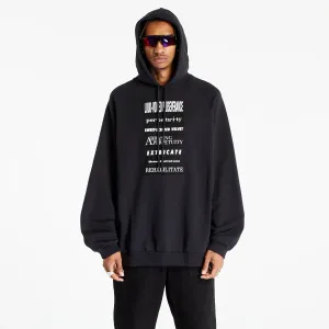 FRED PERRY x RAF SIMONS Printed Patch Hooded Sweat Black #1628109