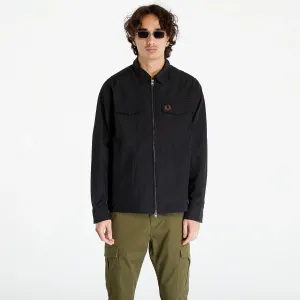 FRED PERRY Zip Overshirt Black #1730251