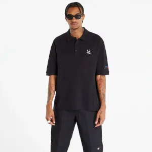 FRED PERRY x RAF SIMONS Embroidered Oversized Polo T-Shirt Black #1628094