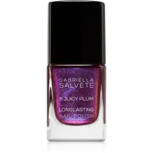 Gabriella Salvete Longlasting Enamel long-lasting nail polish with glitter shade 11 Juicy Plum 11 ml #244377