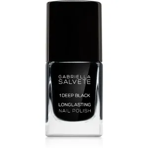 Gabriella Salvete Longlasting Enamel long-lasting nail polish with high gloss effect shade 01 Deep Black 11 ml