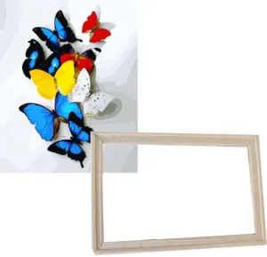 Gaira With Frame Without Stretched Canvas Butterflies