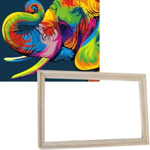 Gaira With Frame Without Stretched Canvas Elephant 1