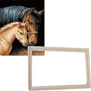 Gaira With Frame Without Stretched Canvas Horses #1630866