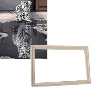 Gaira With Frame Without Stretched Canvas Tiger