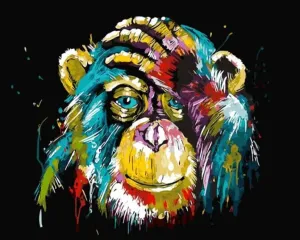 Gaira Painting by Numbers Chimpanzee