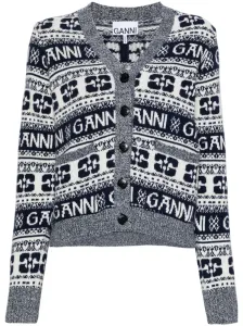 GANNI - Logo Wool Cardigan