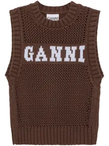 GANNI - Logo Crochet Vest #1772648