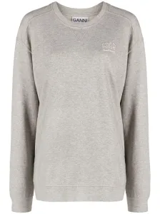 GANNI - Organic Cotton Crewneck Sweatshirt #1644882