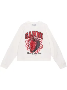 GANNI - Printed Organic Cotton Sweatshirt #1732630