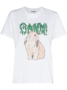 GANNI - Bunny Print Cotton T-shirt #1821060